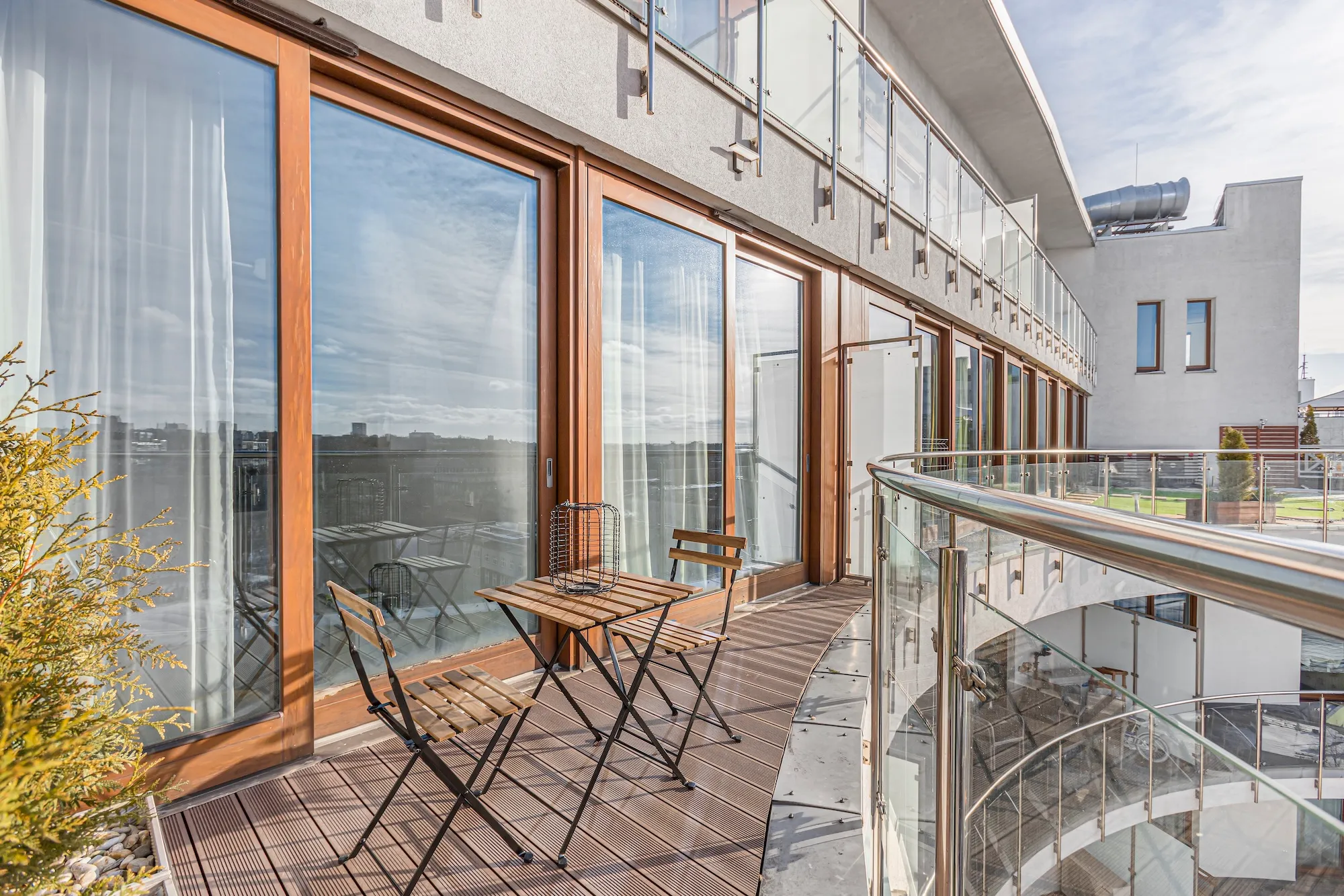 Private balcony at Vonder Upriver, Warsaw