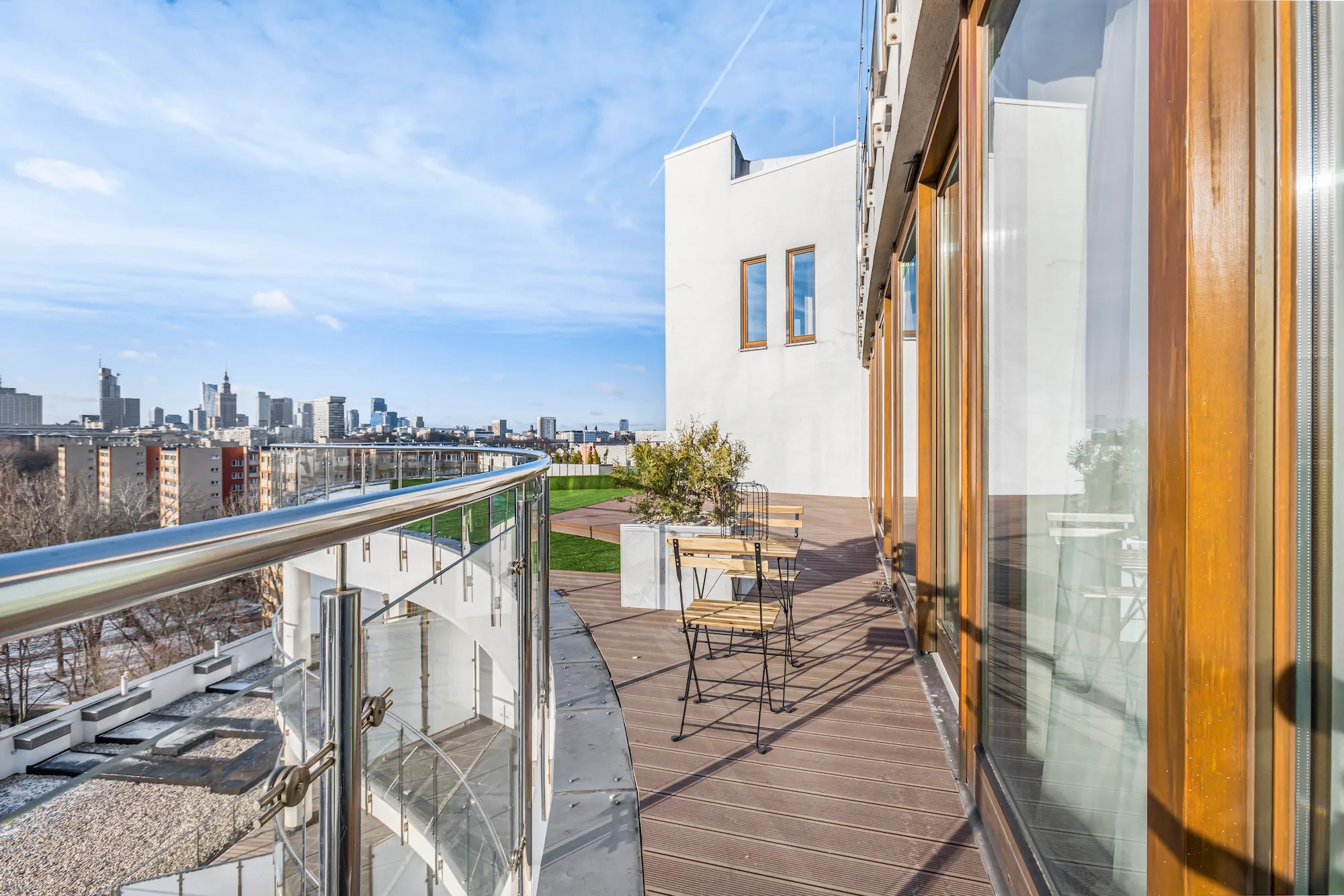 Private balcony at Vonder Upriver, Warsaw