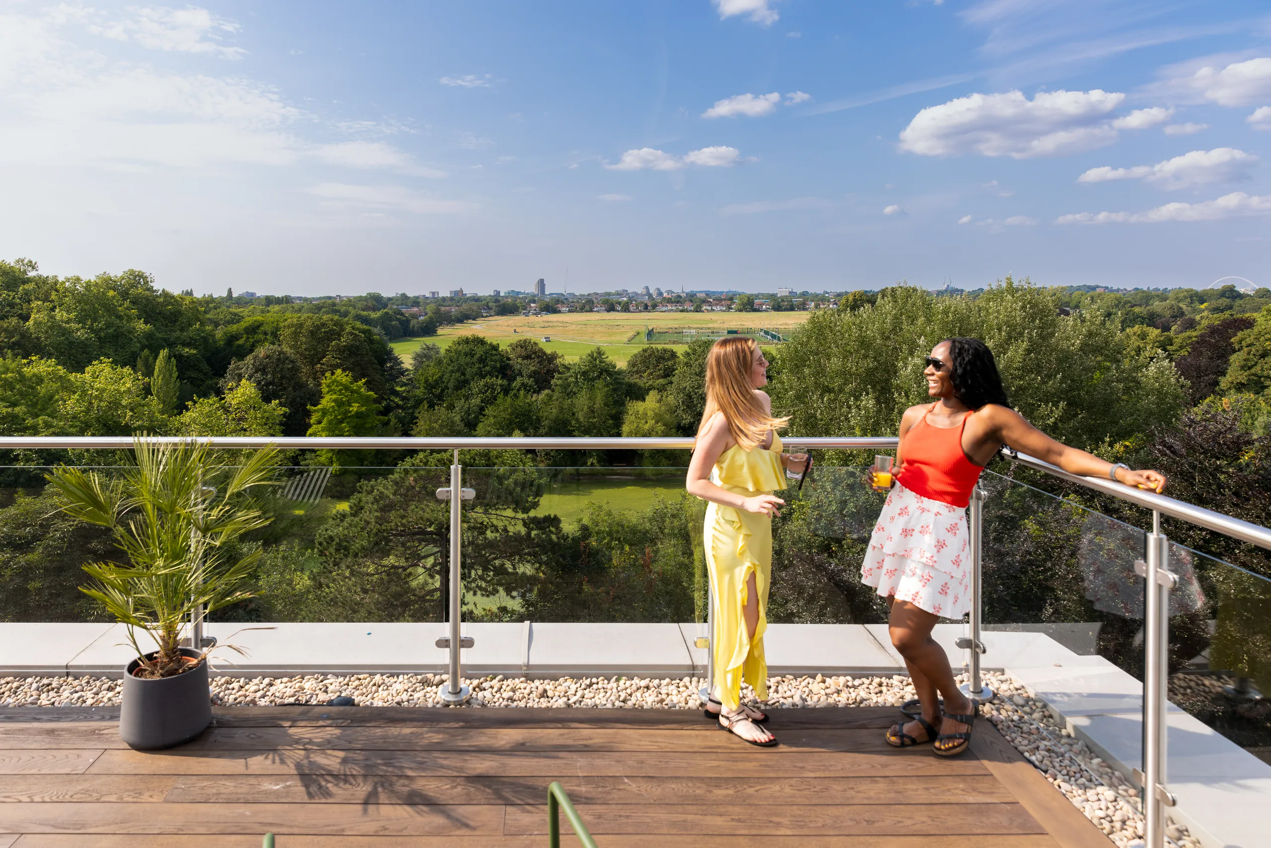 Roof terrace with views at Vonder Parkside