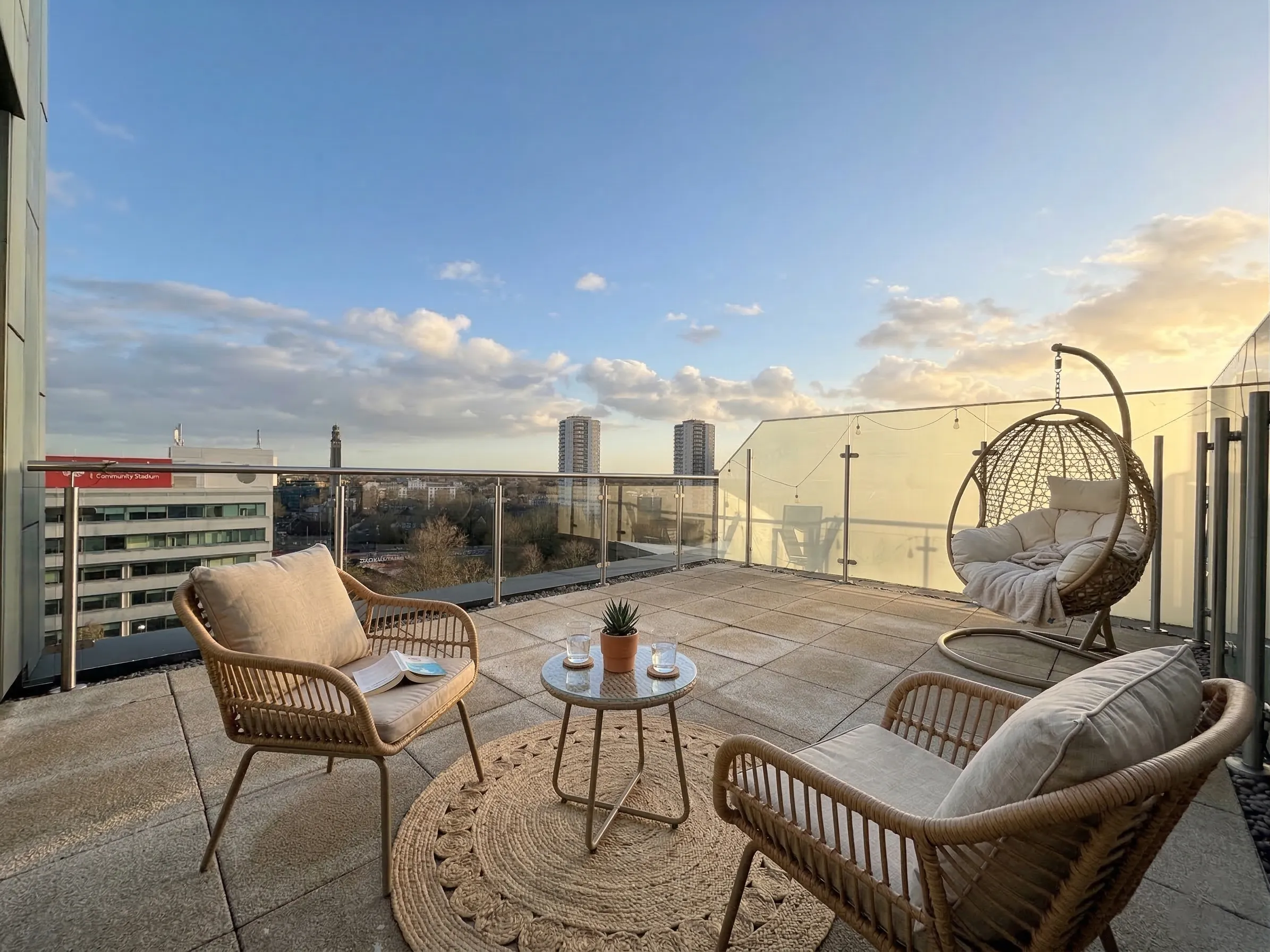 Roof terrace at Vonder Parkside
