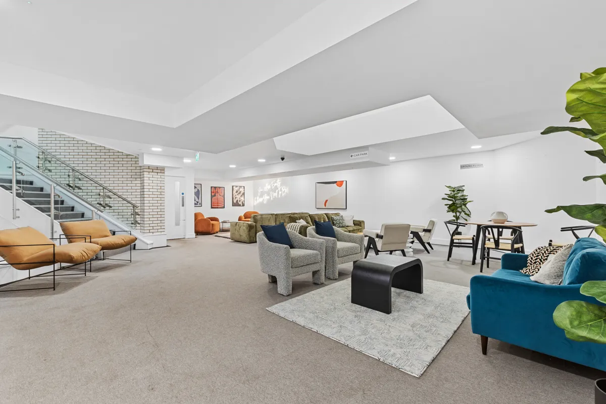 Residents lounge at Vonder Akron House