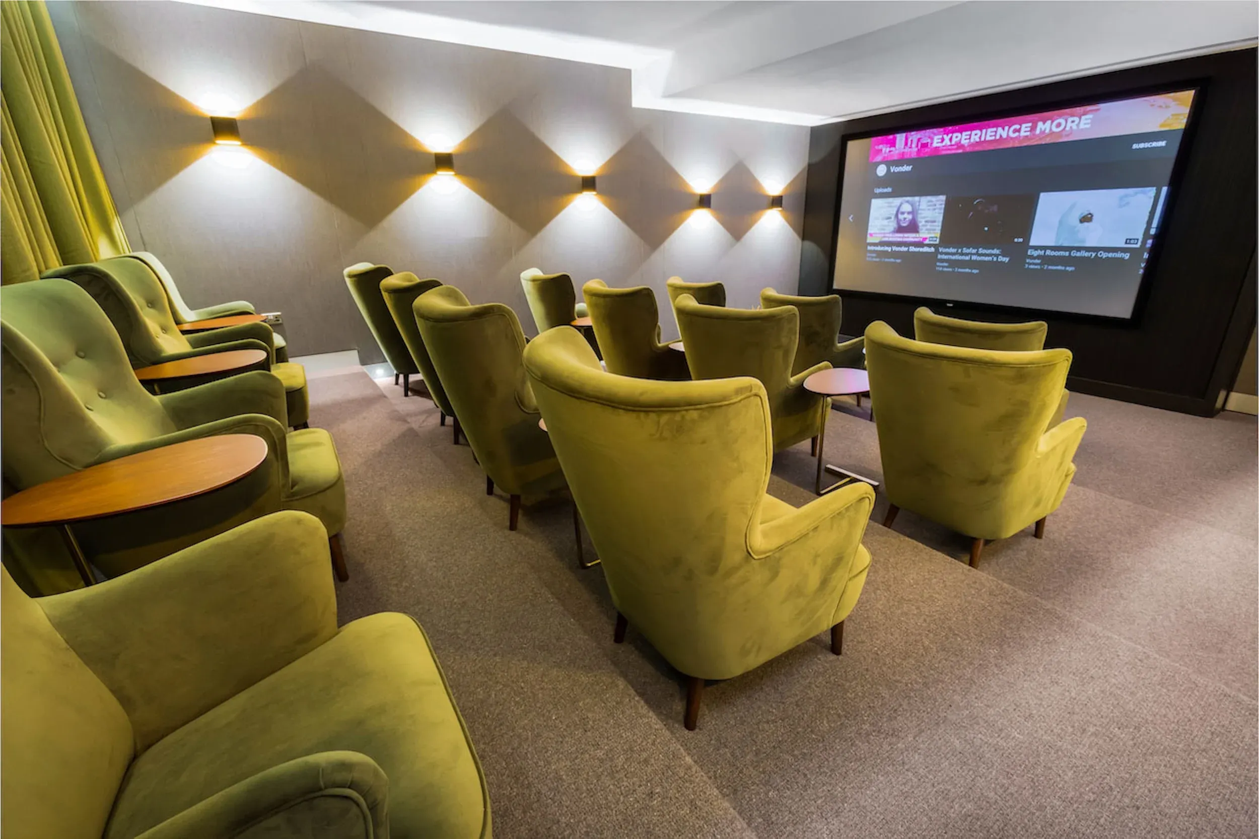 Cinema screening area at Vonder Shoreditch